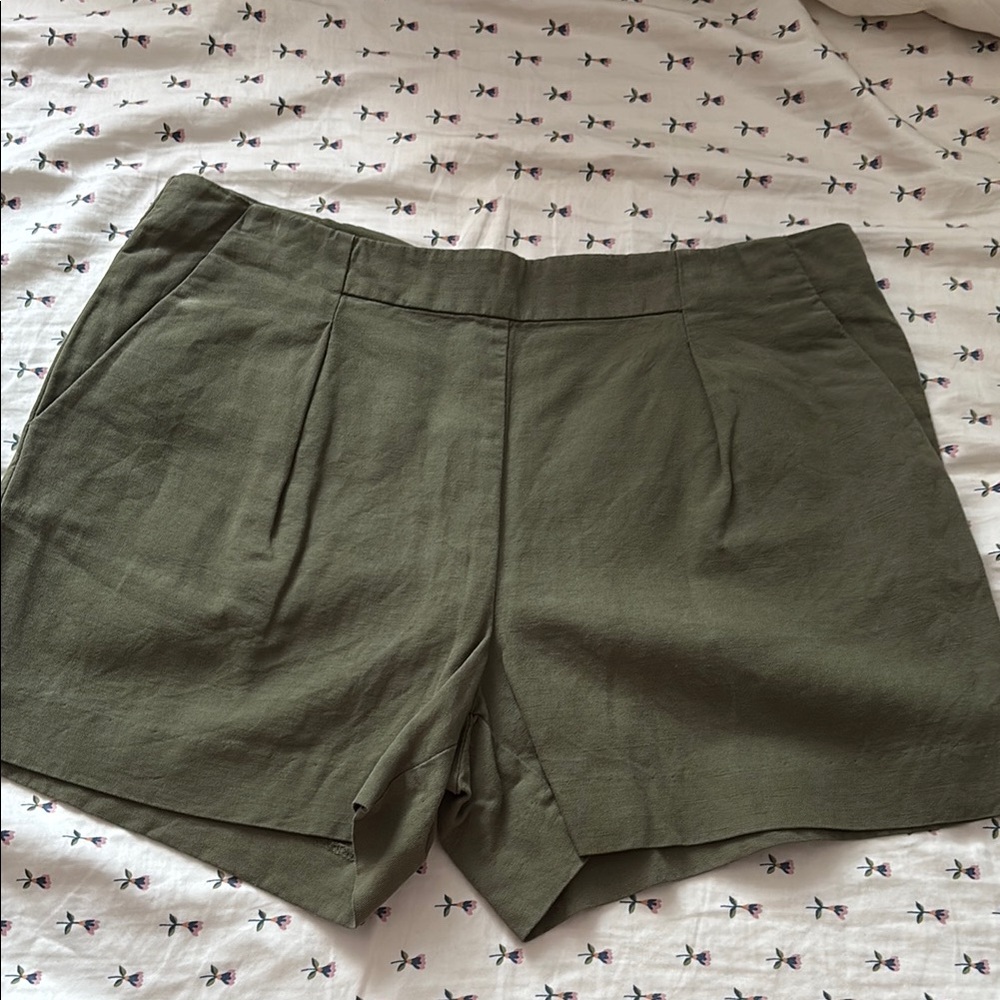 Olive Green Women's Shorts